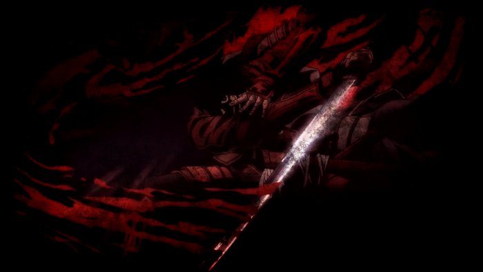 Toyohisa Shimazu with a sword