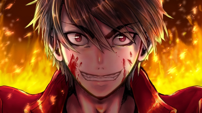 Toyohisa Shimazu in flames