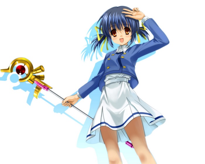 Mei Sunohara holding a magical staff