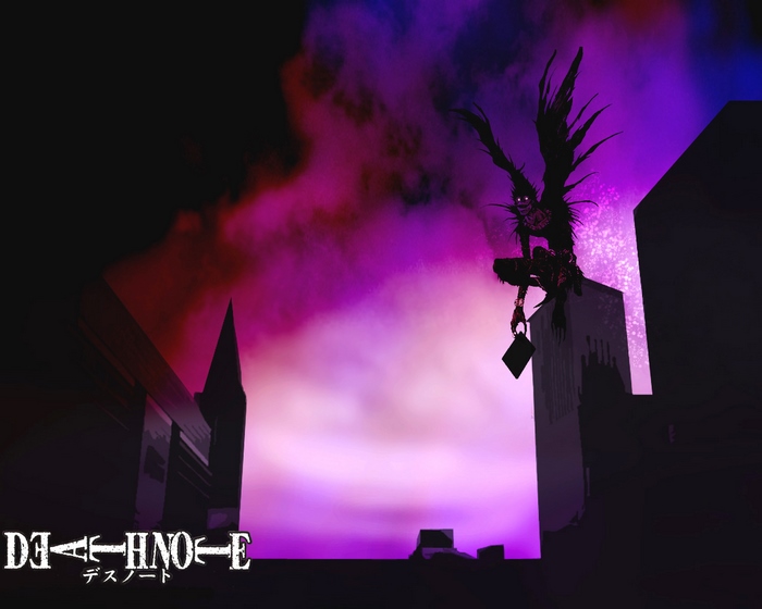 Ryuk from Death Note on a rooftop