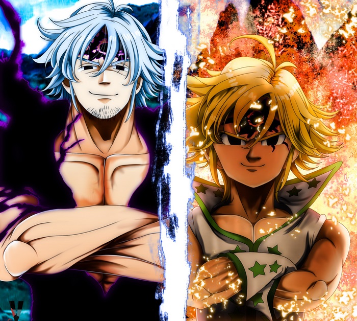 Estarossa and Meliodas from The Seven Deadly Sins