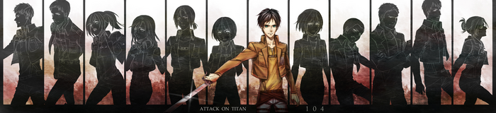 Eren Yeager and other Attack on Titan characters