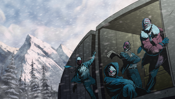 Dallas from Payday in a snowy mountain setting