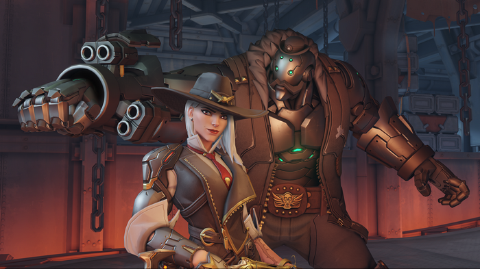Ashe and B.O.B. from Overwatch