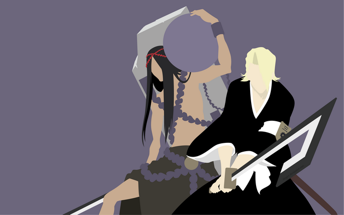 Izuru Kira and another character from Bleach