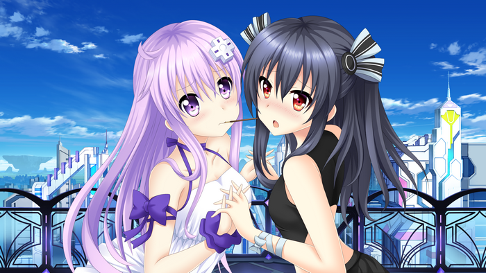 Nepgear and Uni from Hyperdimension Neptunia