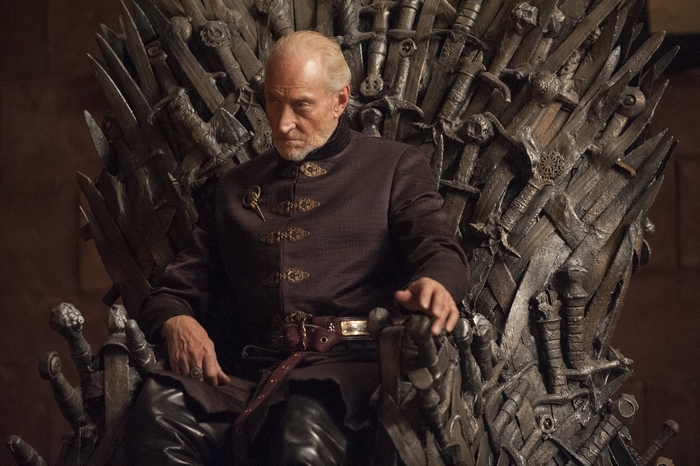 Tywin Lannister on the Iron Throne