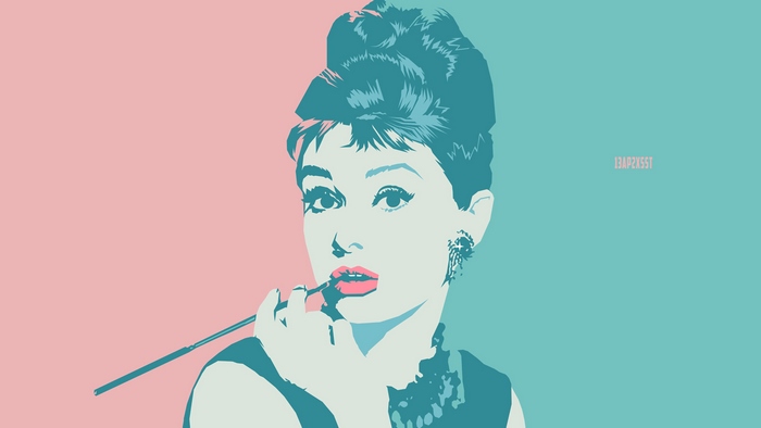 Audrey Hepburn with cigarette holder