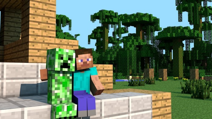 Steve and Creeper from Minecraft