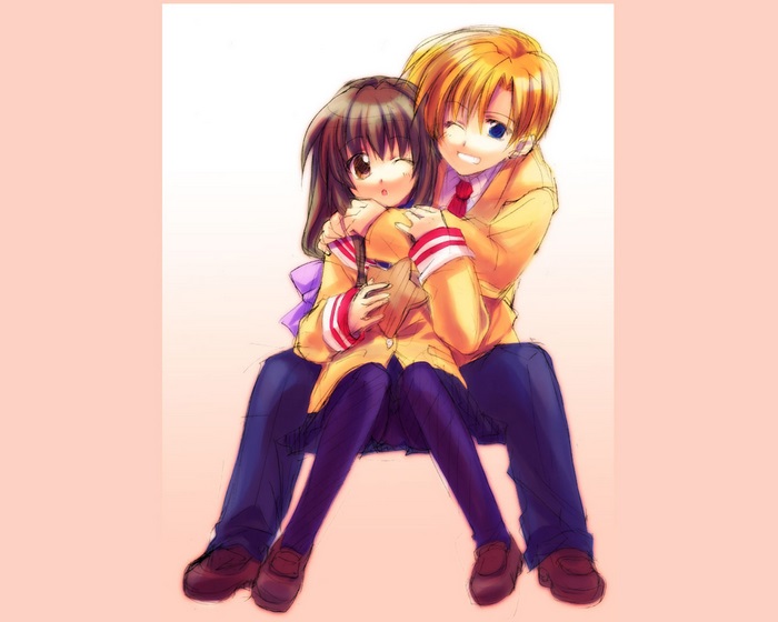 Youhei Sunohara hugging a girl