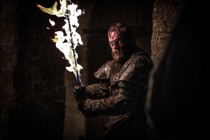 Beric Dondarrion with flaming sword