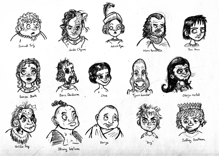 Game of Thrones characters sketch