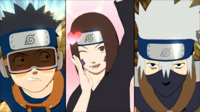Obito, Rin, and Kakashi from Naruto