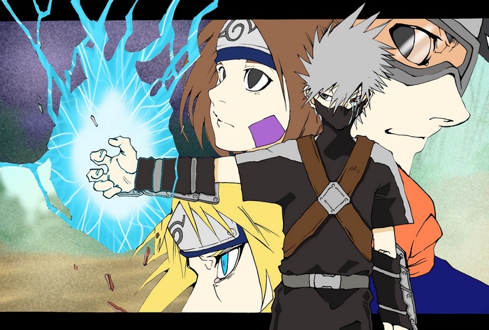 Rin Nohara and Kakashi Hatake from Naruto
