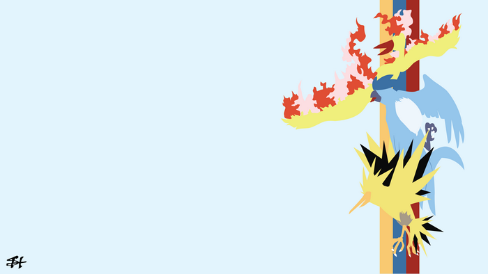 Moltres, Articuno, and Zapdos from Pokemon