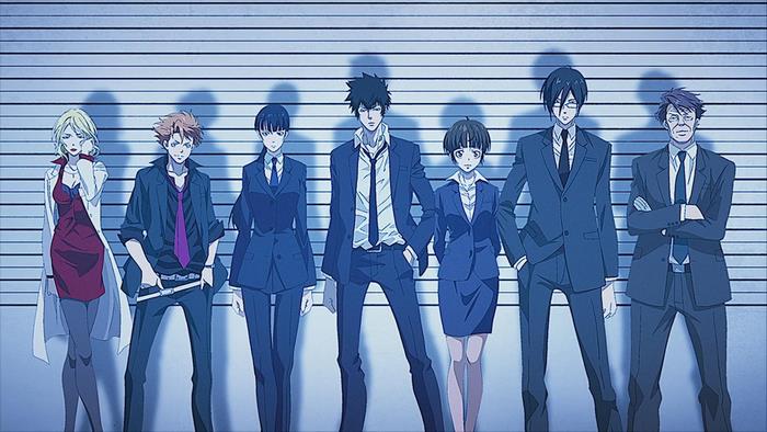 Psycho-Pass characters in a lineup