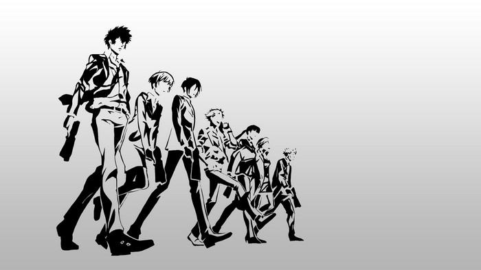 Psycho-Pass characters walking