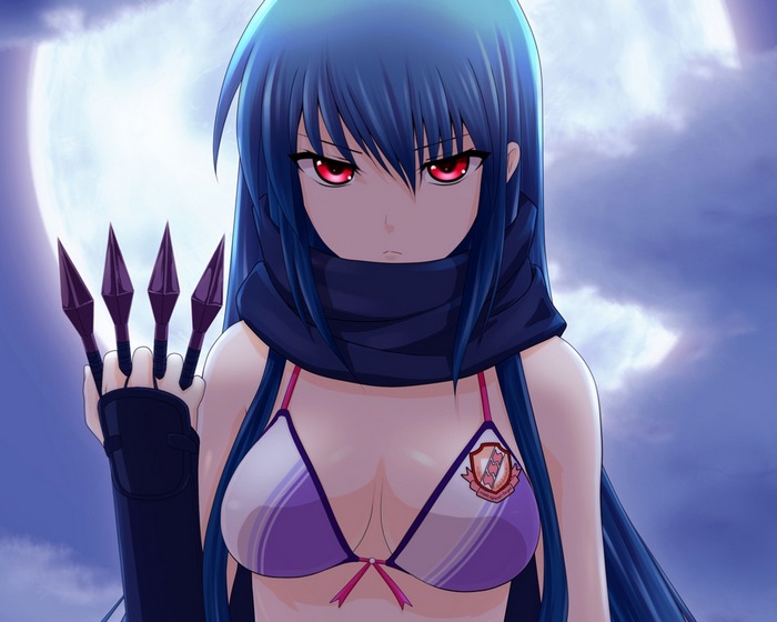 Eri Shiina with Shuriken