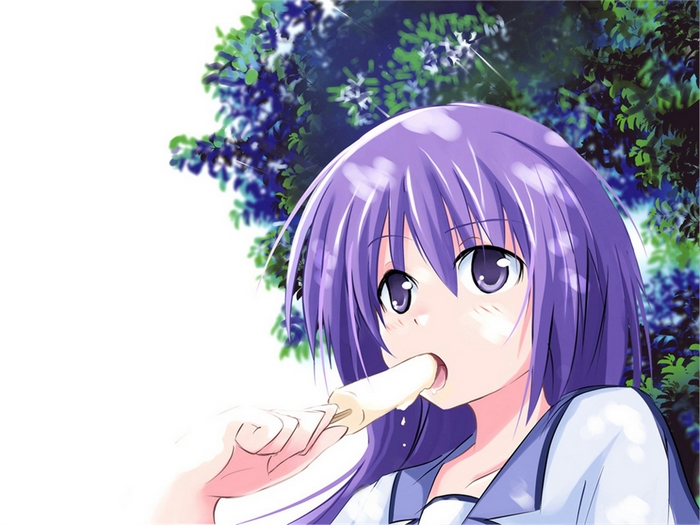 Eri Shiina eating ice cream