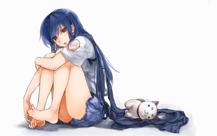 Eri Shiina with a stuffed toy