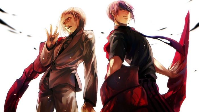 Shuu Tsukiyama and Touka Kirishima from Tokyo Ghoul