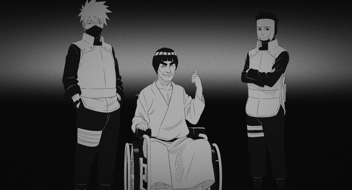 Kakashi, Might Guy, and Yamato from Naruto