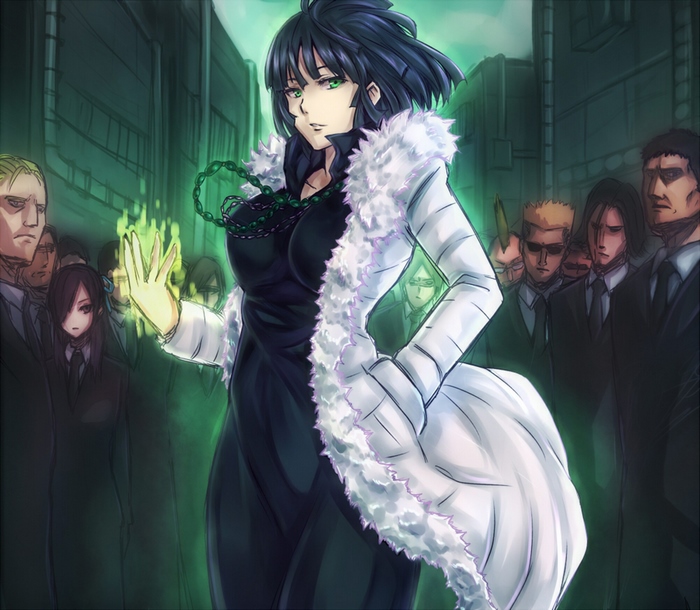 Fubuki from One-Punch Man with green energy