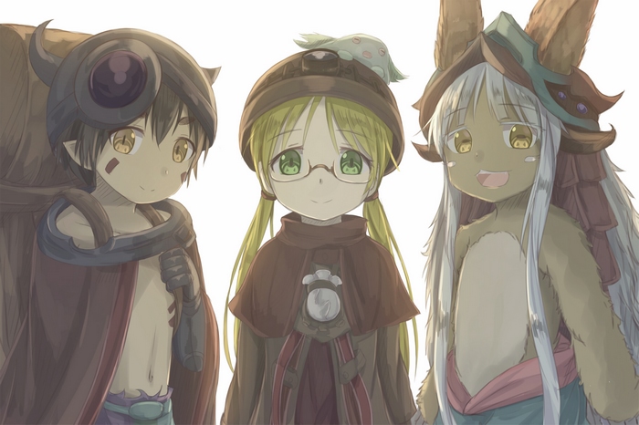 Riko, Reg, and Nanachi from Made in Abyss