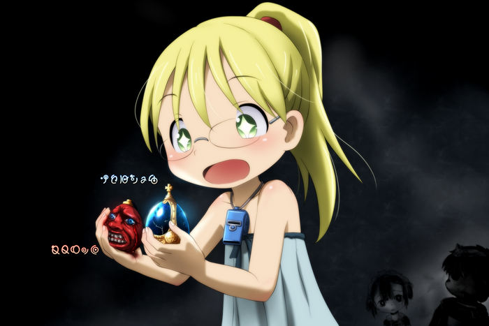 Riko from Made in Abyss holding artifacts