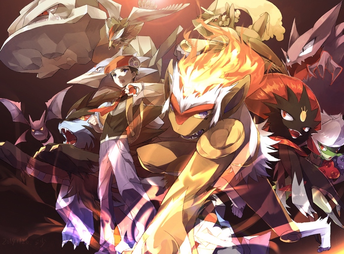 Pokemon Trainer and Fire-type Pokemon