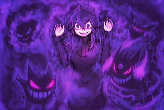 Girl surrounded by Haunters