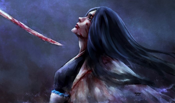 Retsu Unohana from Bleach, wounded