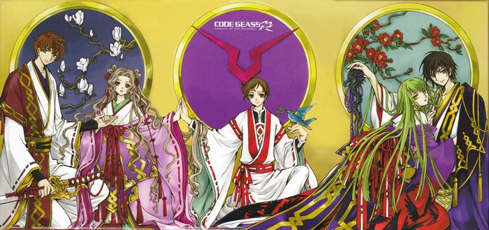 Code Geass: Rolo Lamperouge and others in traditional Japanese attire