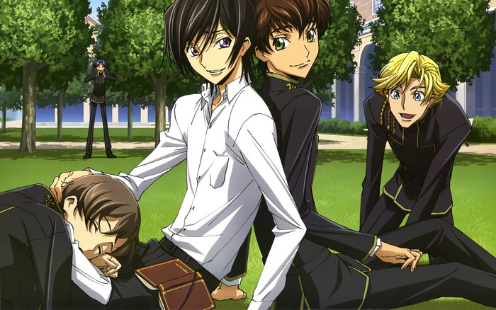 Rolo Lamperouge and friends in a park
