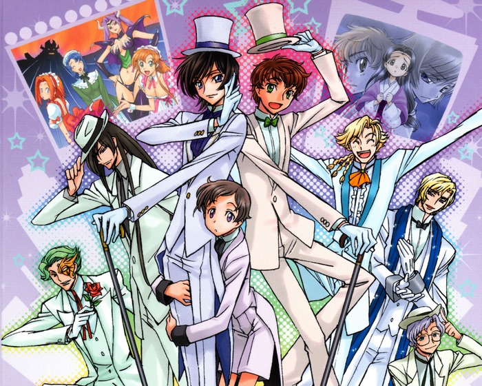 Code Geass characters in white suits