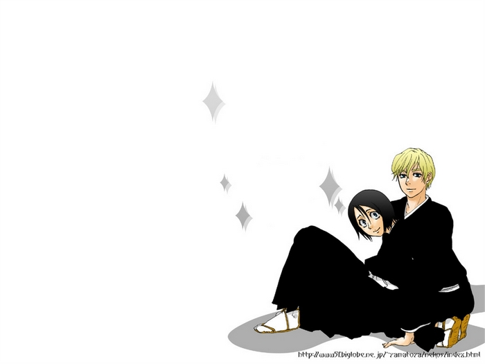 Rukia Kuchiki and Hanataro Yamada from Bleach