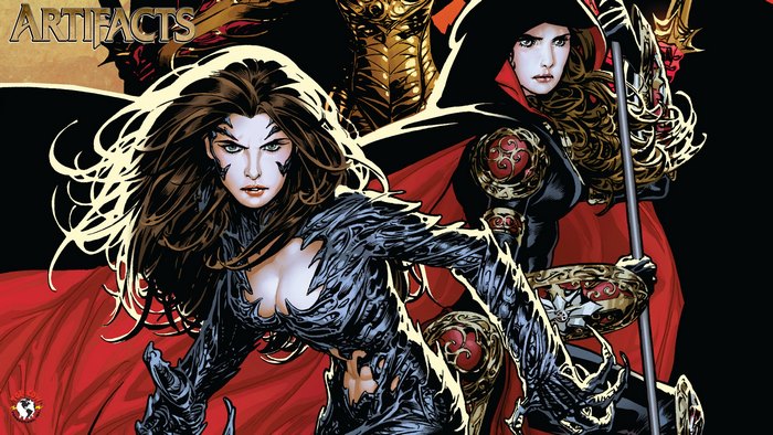 Artifacts comic cover with women in armor