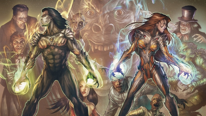 Witchblade characters with classic monsters