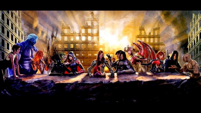The Last Supper with Witchblade characters