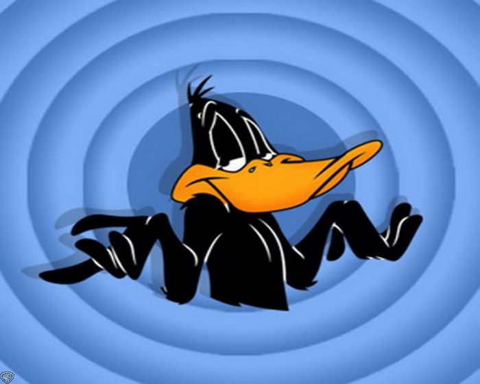 Daffy Duck Cartoon Character Shrug Gesture