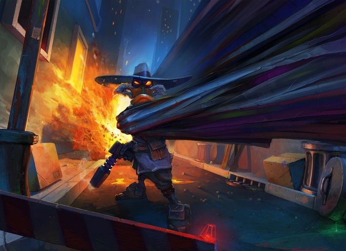 Darkwing Duck with Gun and Explosion