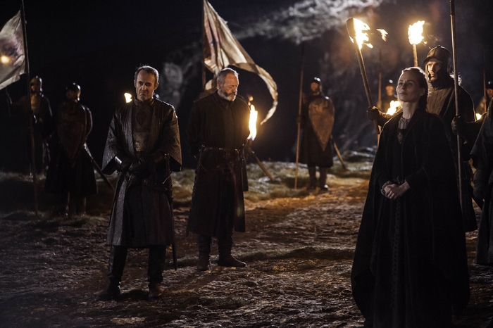 Stannis Baratheon and Melisandre from Game of Thrones