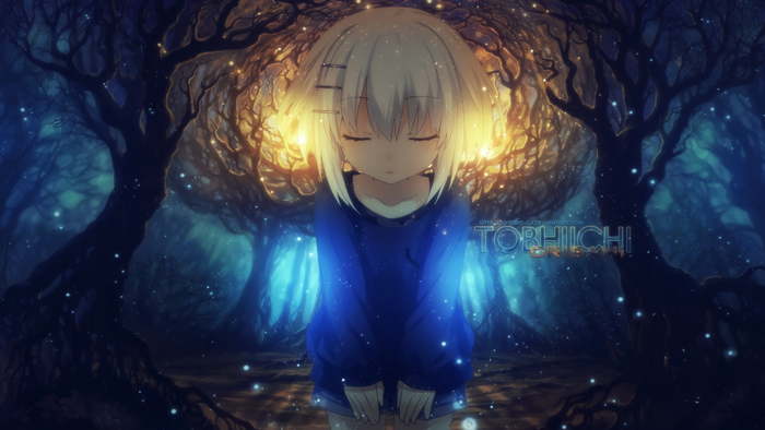 Origami Tobiichi in a magical forest
