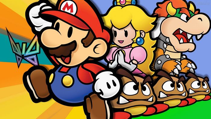 Mario and friends from Paper Mario