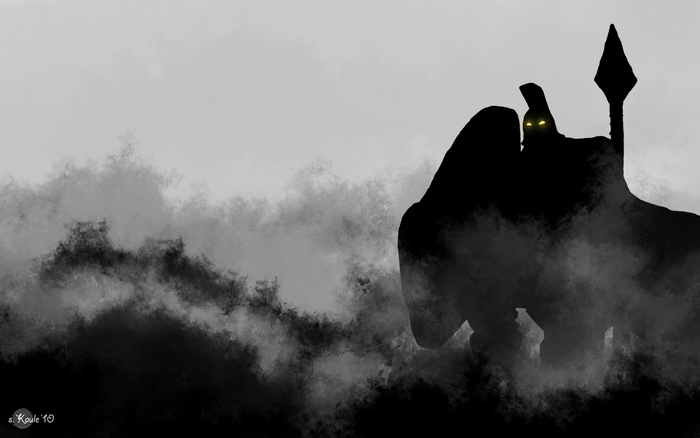 Pantheon from League of Legends silhouette