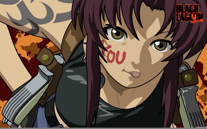Revy from Black Lagoon with guns