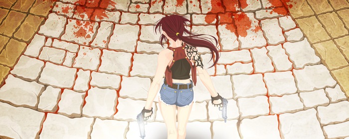 Revy from Black Lagoon with guns