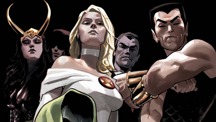 Emma Frost and Namor from Marvel Comics
