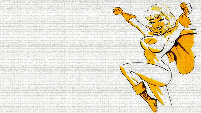 Power Girl comic art