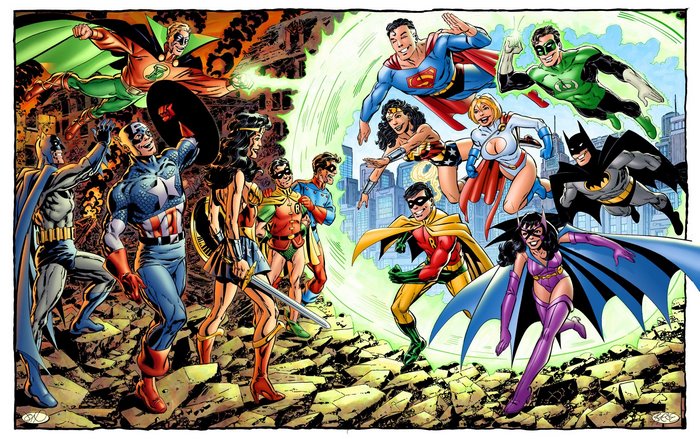 DC Comics and Marvel Comics Superheroes Crossover